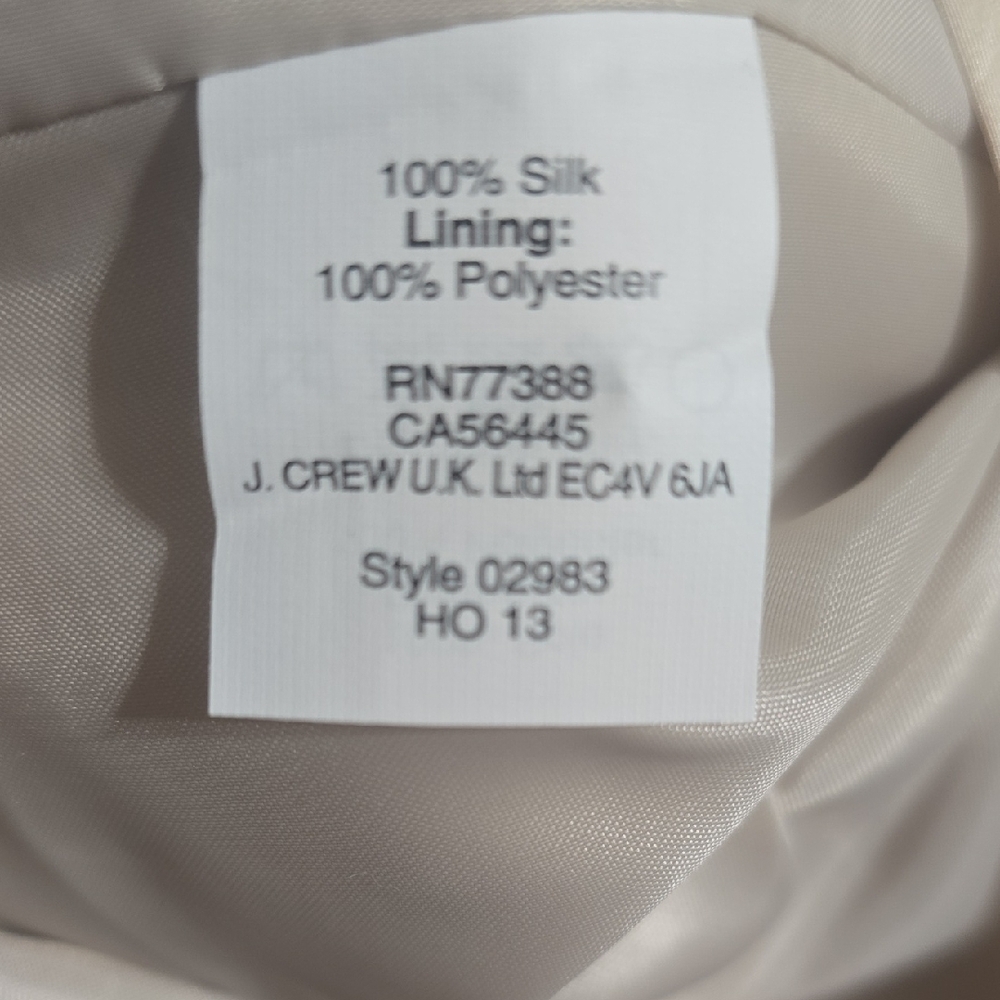 J.Crew Size 8 Silk Beige Dress - Picture 6 of 6